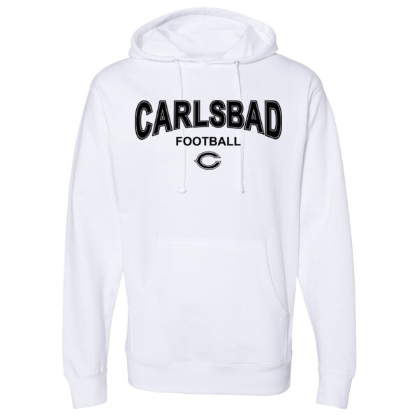 Carlsbad Football White Hoodie Thumbnail